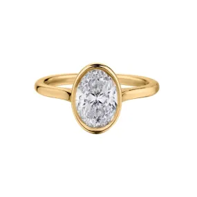 BEZEL OVAL CUT DIAMOND RING