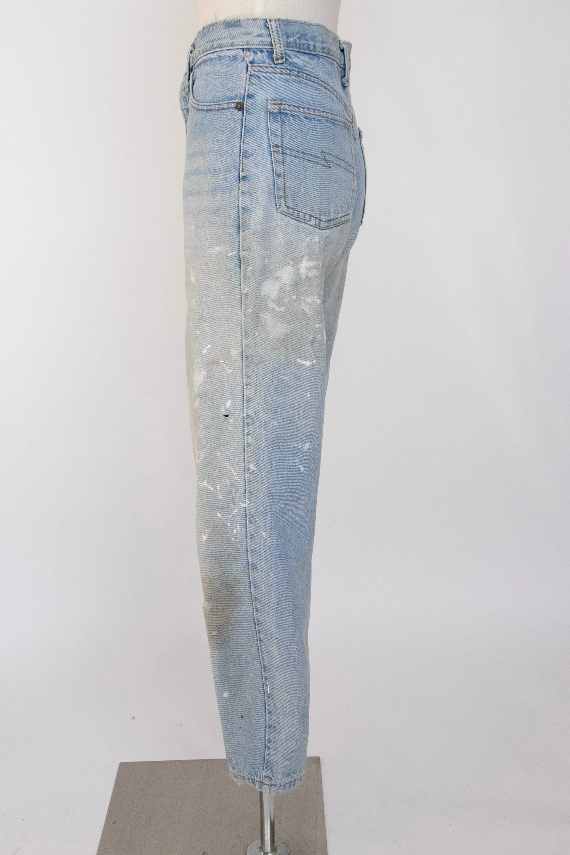 1990s Jeans Distressed Cotton Denim 27" x 30"