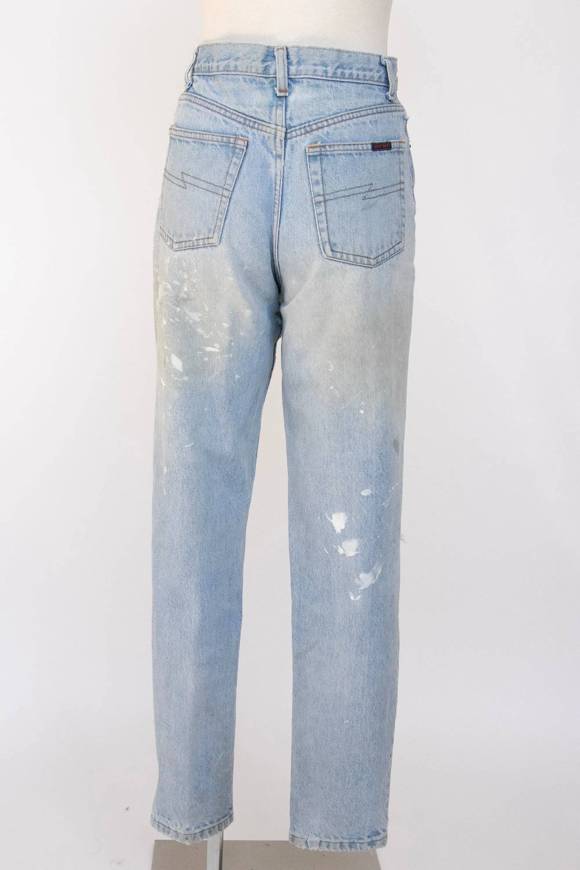 1990s Jeans Distressed Cotton Denim 27" x 30"