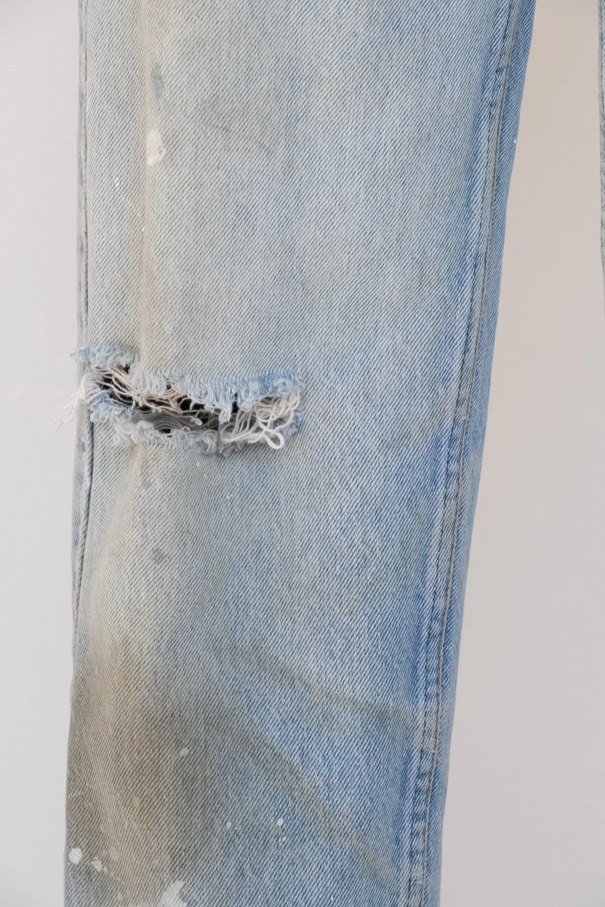 1990s Jeans Distressed Cotton Denim 27" x 30"