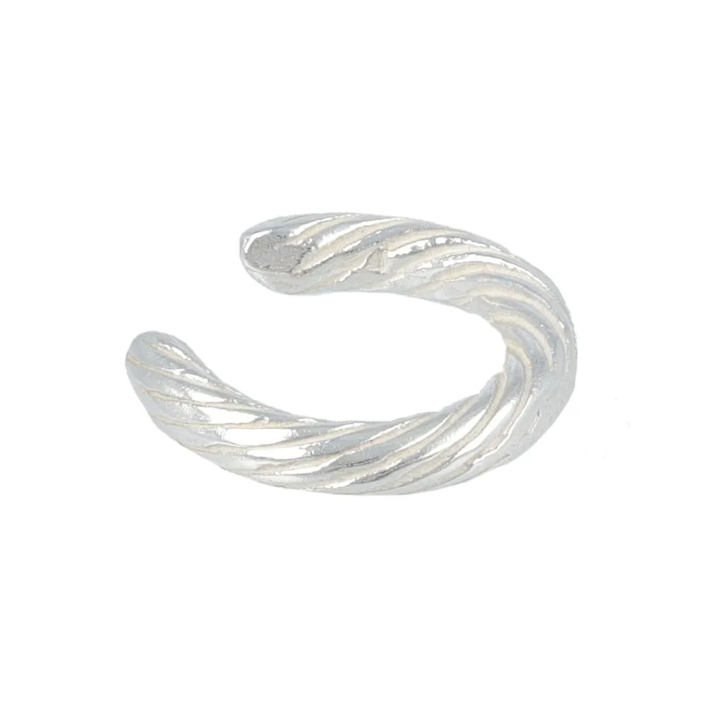 925 Silver Grooved Ear Cuff