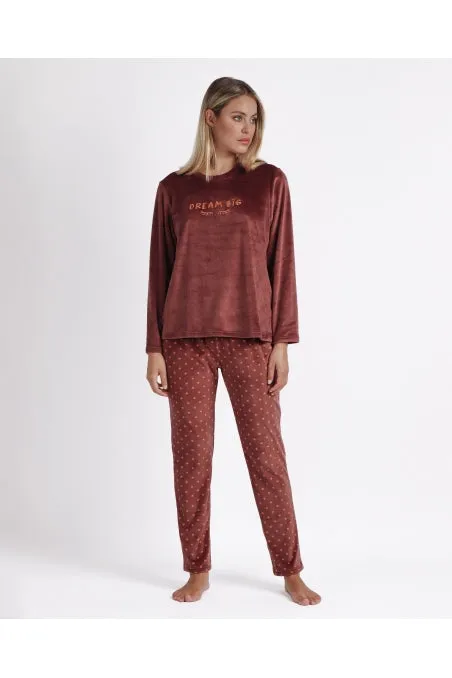 ADMAS DREAM BIG LONG SLEEVE VELVET WOMAN PYJAMA