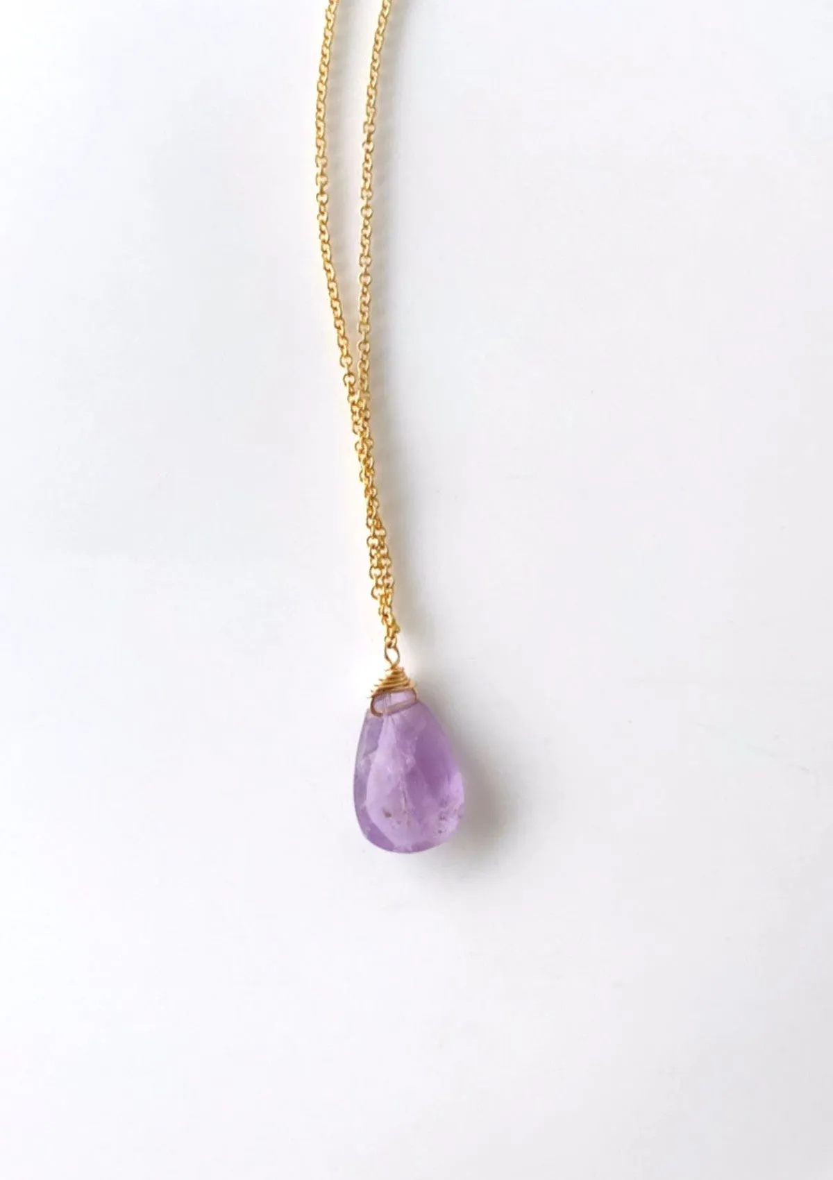 Amethyst Drop Necklace