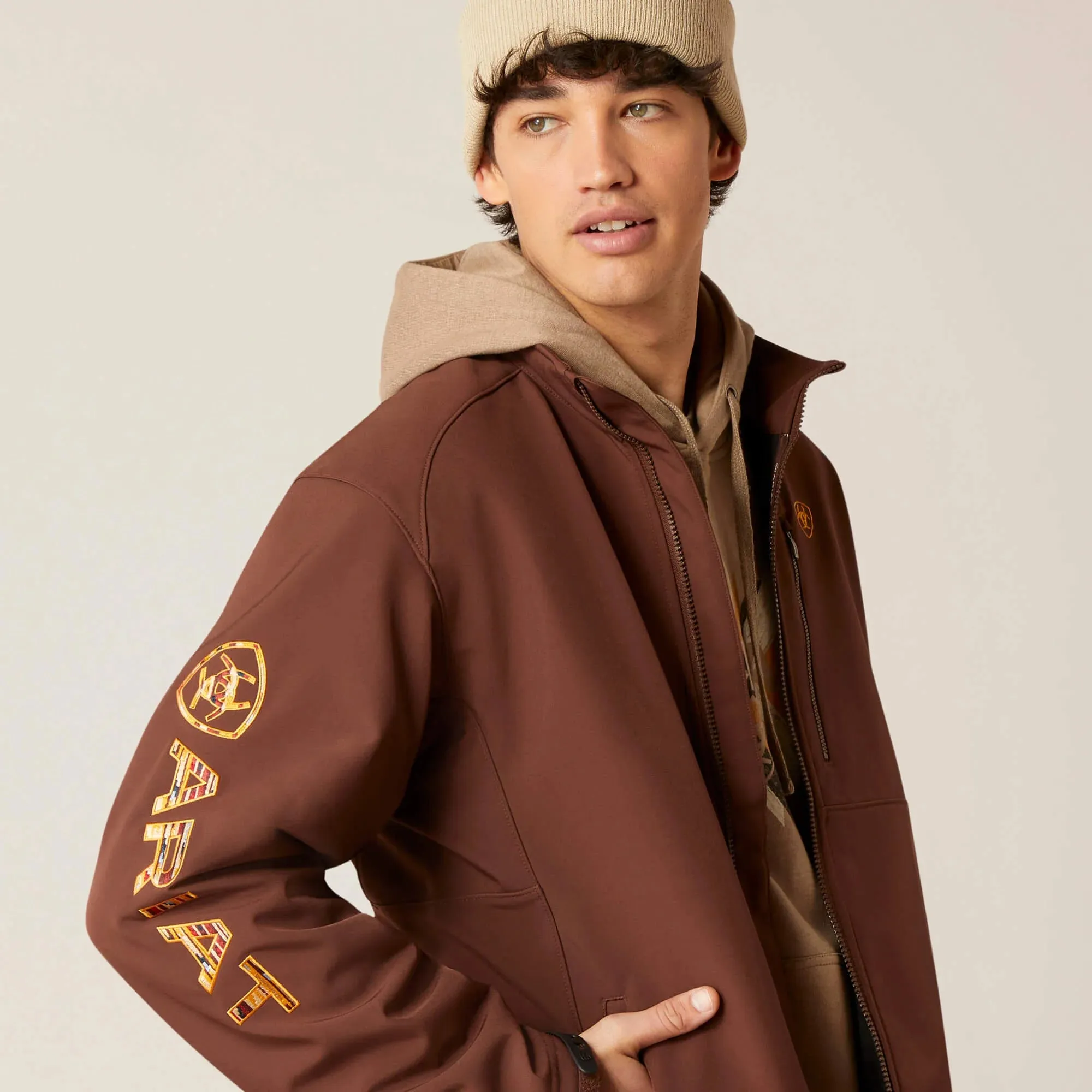 Ariat Men Shaved Chocolate Logo 2.0 Chimayo Soft-Shell Jacket