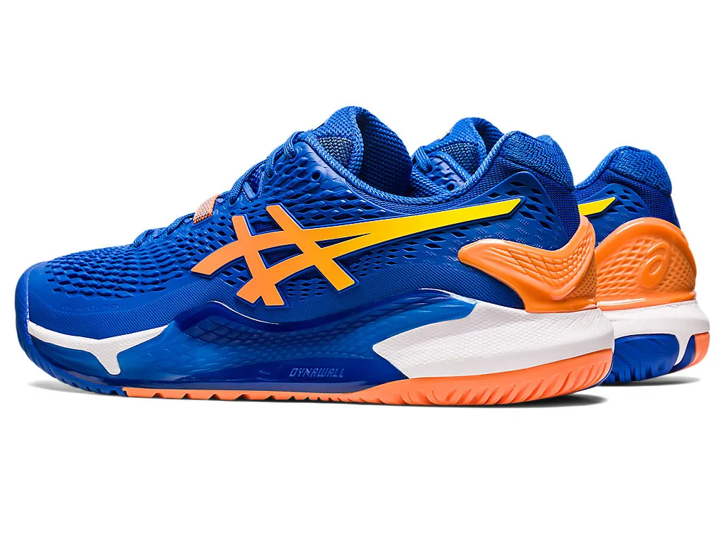 ASICS Gel Resolution 9 Mens Tennis Shoes (Tuna Blue/Sun Peach)