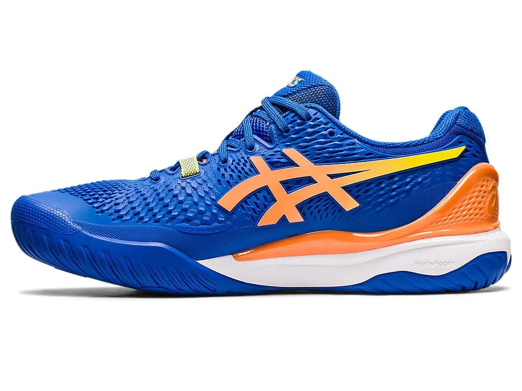 ASICS Gel Resolution 9 Mens Tennis Shoes (Tuna Blue/Sun Peach)