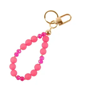 Barbie Theme Glass Bead Keychain