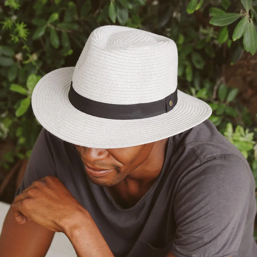 Before Dark Packable Unisex Fedora - Ivory/Black