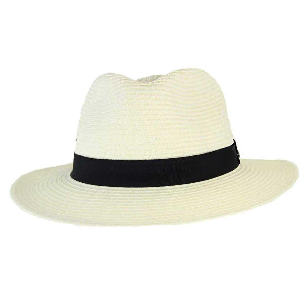 Before Dark Packable Unisex Fedora - Ivory/Black