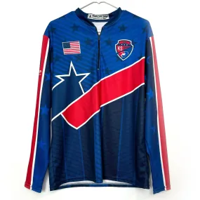 Blue Chip Athletic | Kansas USAW L/s 1/4 Zip Top | Color: Blue/Red | Size: L | EUC