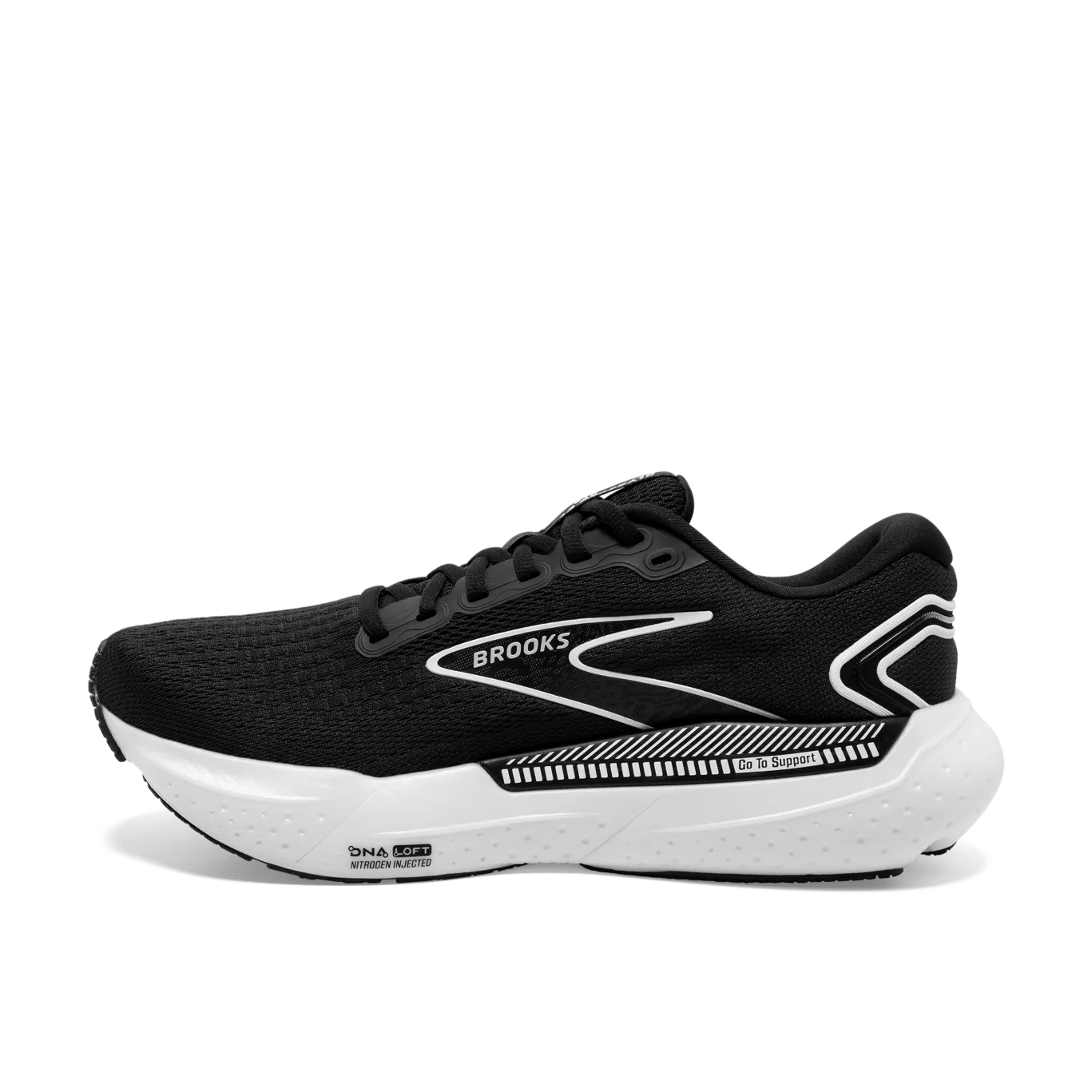 Brooks Glycerin GTS 21 (2E Width) - Black/Grey/White (Mens)