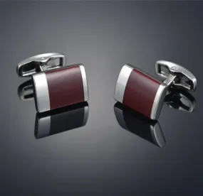 Brown And Silver Cufflinks For Mens