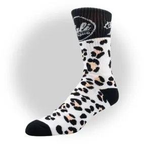 CALI Strong Leopard Athletic Crew Socks