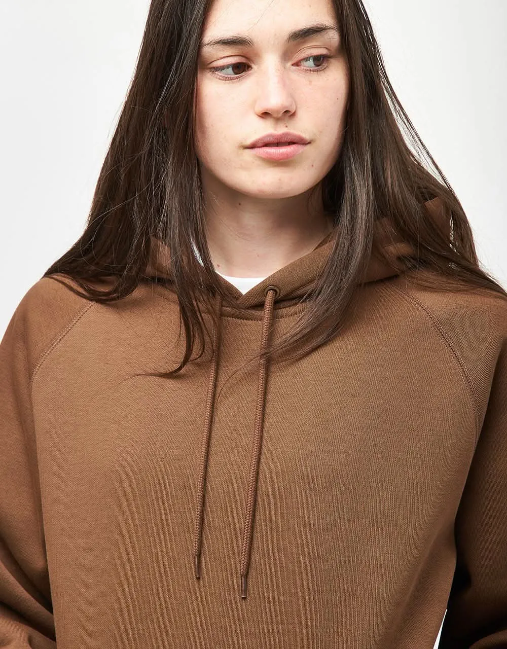 Carhartt WIP Hooded Chase Sweatshirt - Chocolate/Gold