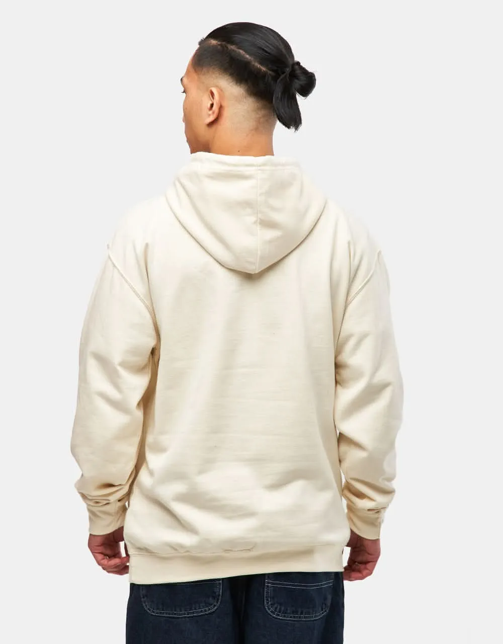 Chocolate 94 Embroidered Script Pullover Hoodie - Tan