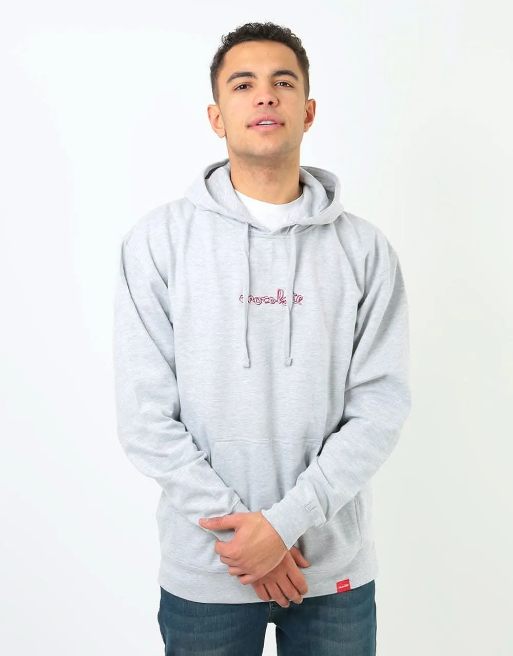 Chocolate Ribbon Chunk Pullover Hoodie - Ash