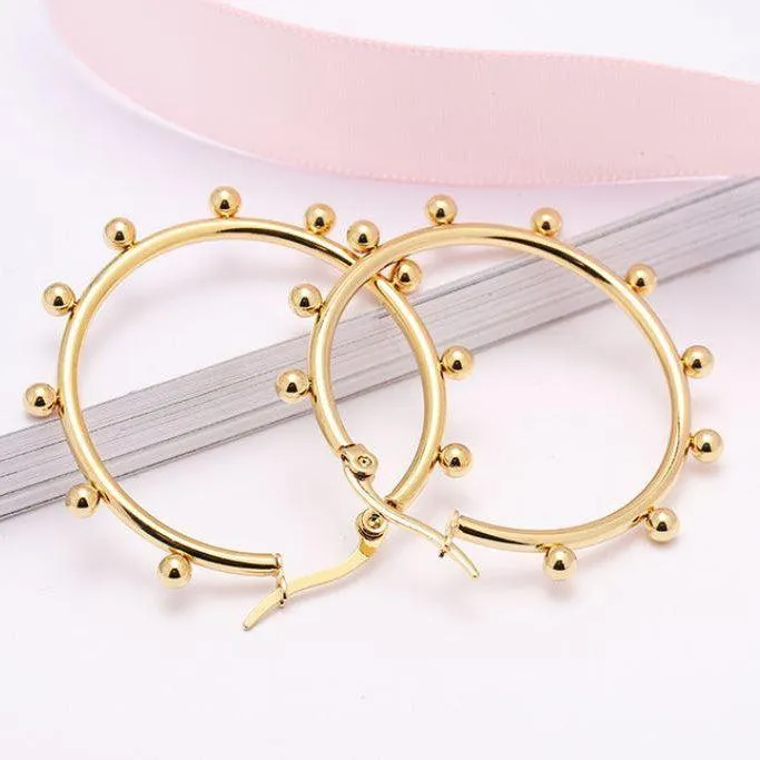 Dotti Dotted Gold Hoops 2