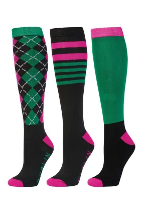 Dublin 3 Pack Ladies Socks