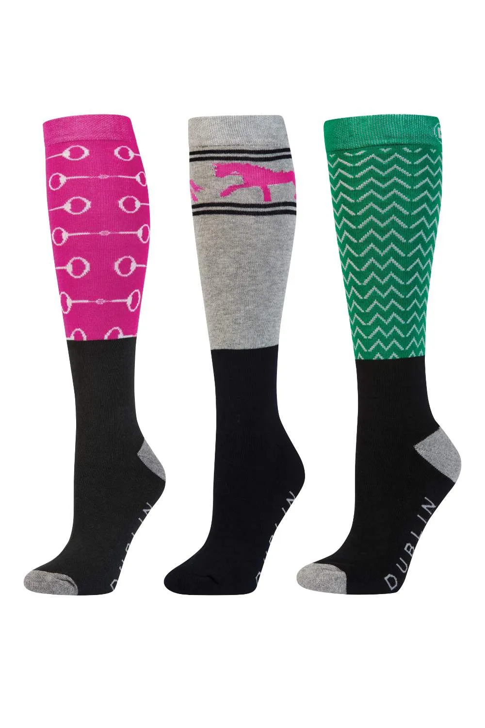 Dublin 3 Pack Ladies Socks