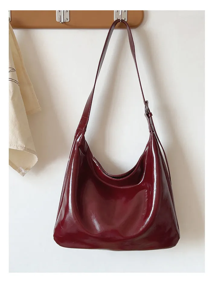 Elena Handbags Simple Leather Tote Bag