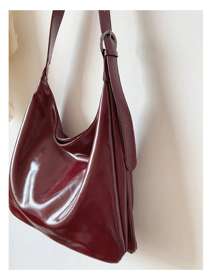 Elena Handbags Simple Leather Tote Bag