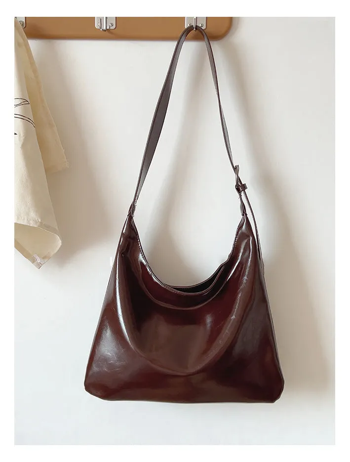 Elena Handbags Simple Leather Tote Bag