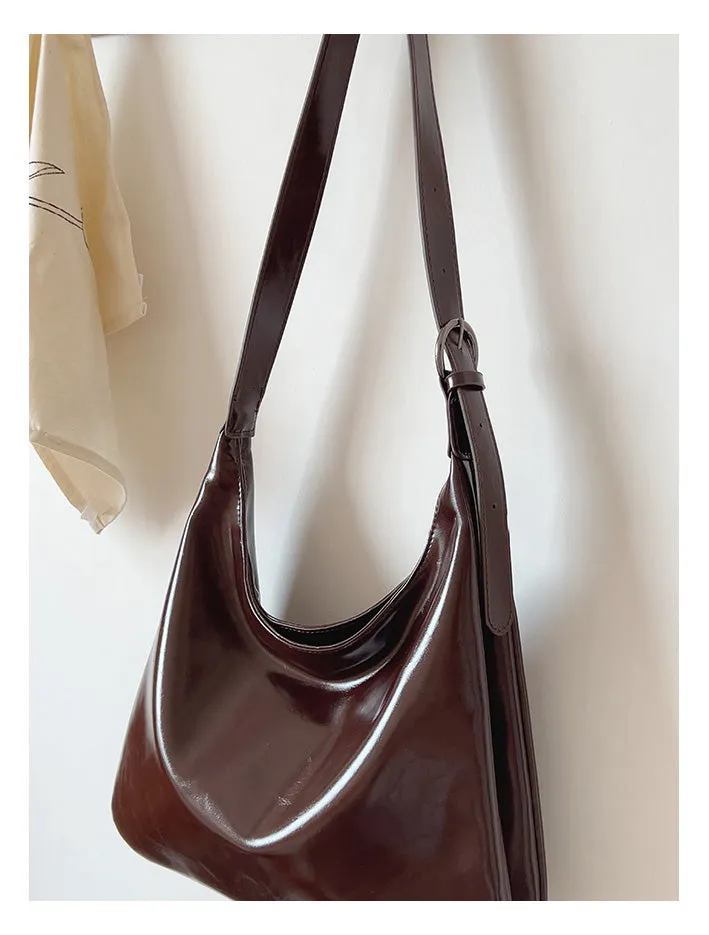 Elena Handbags Simple Leather Tote Bag