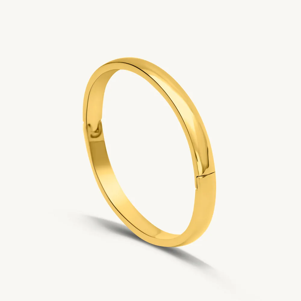 Elliptical Grace Bangle Bracelet | Gold