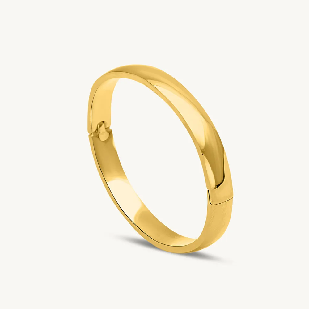 Elliptical Grace Bangle Bracelet | Gold