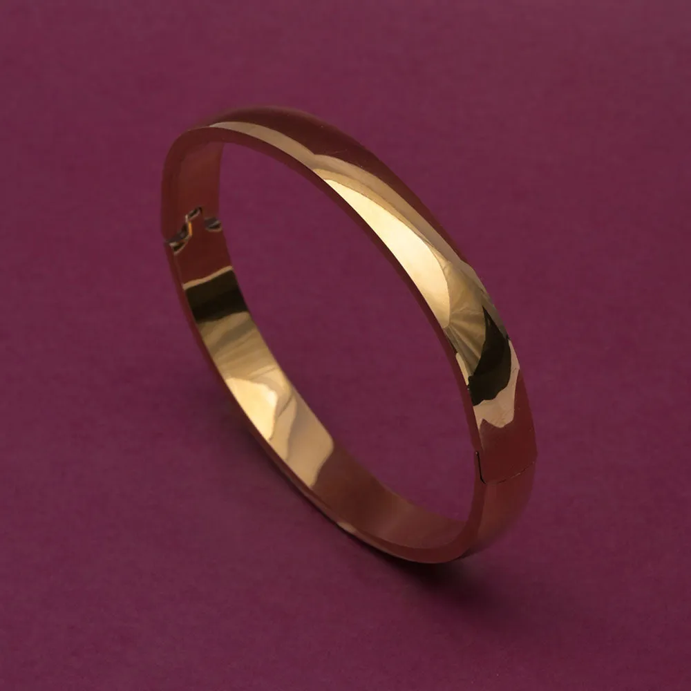 Elliptical Grace Bangle Bracelet | Gold