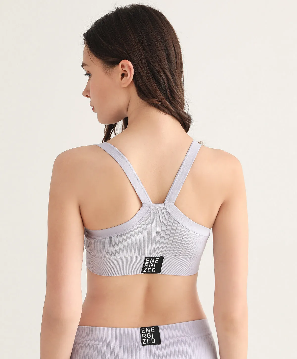 Energized Mindful Ribbed V-Back Sports Bra