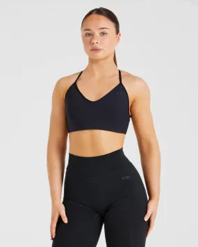 Essential Crossback Sports Bra - Black