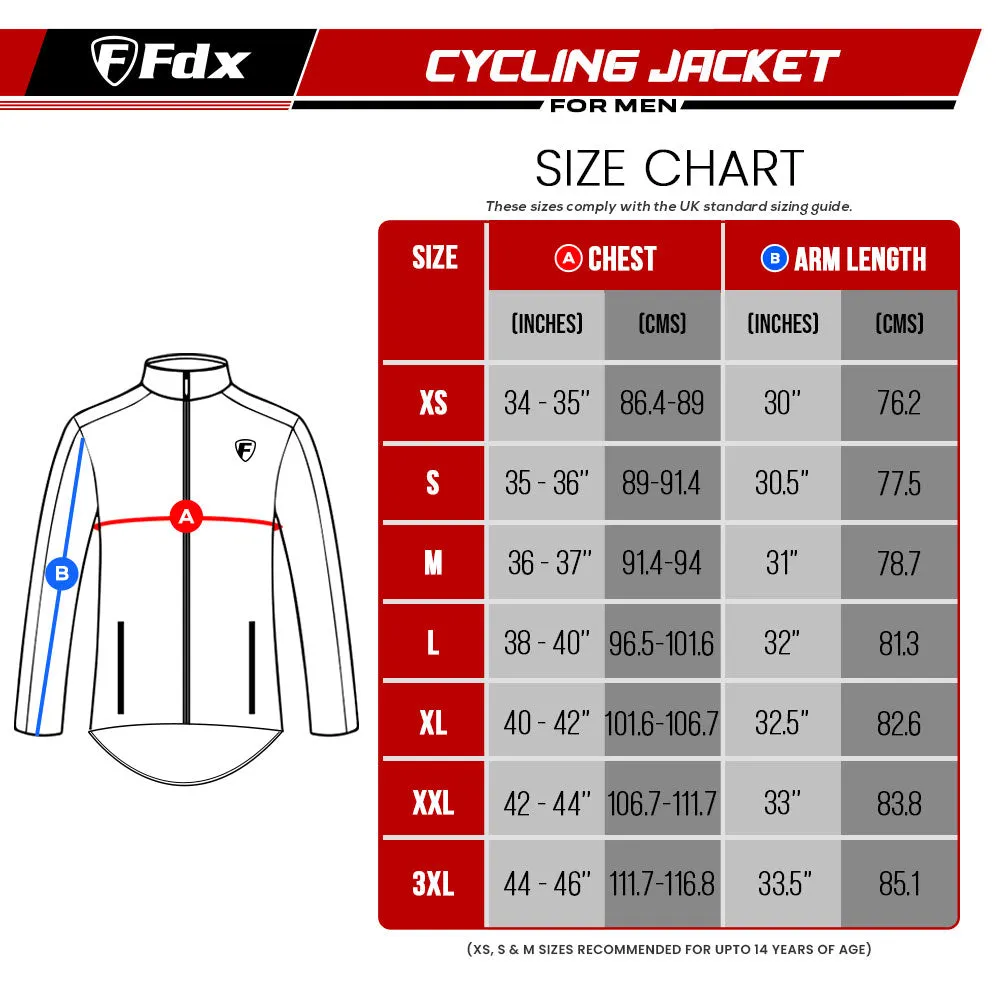 Fdx Arch Softshell Men's & Boy's Red Windproof & Water Resistant Cycling Jacket