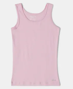 Girl's Super Combed Cotton Rib Solid Inner Tank Top - Sweet Lilac