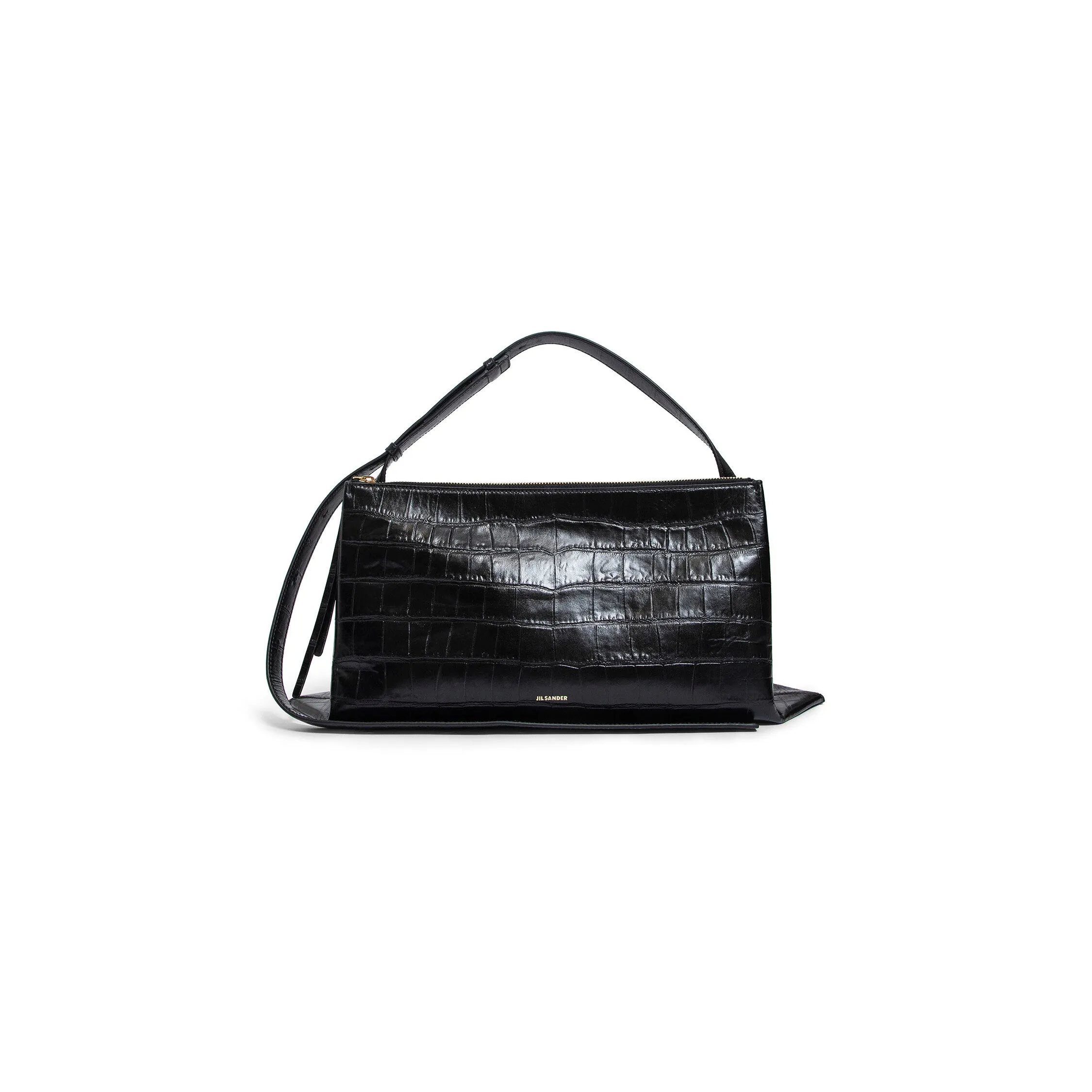 JIL SANDER WOMAN BLACK TOP HANDLE BAGS