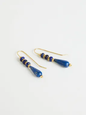 Lapis Linea Earrings in 22k Yellow Gold