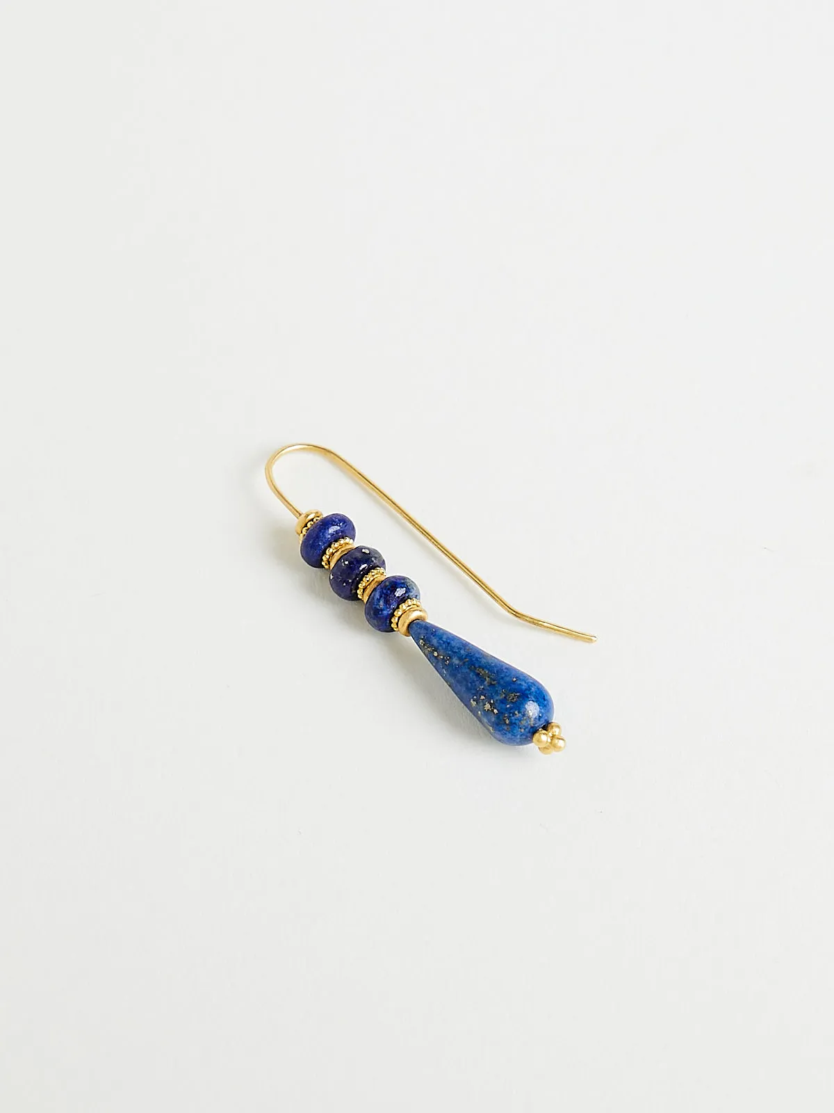 Lapis Linea Earrings in 22k Yellow Gold