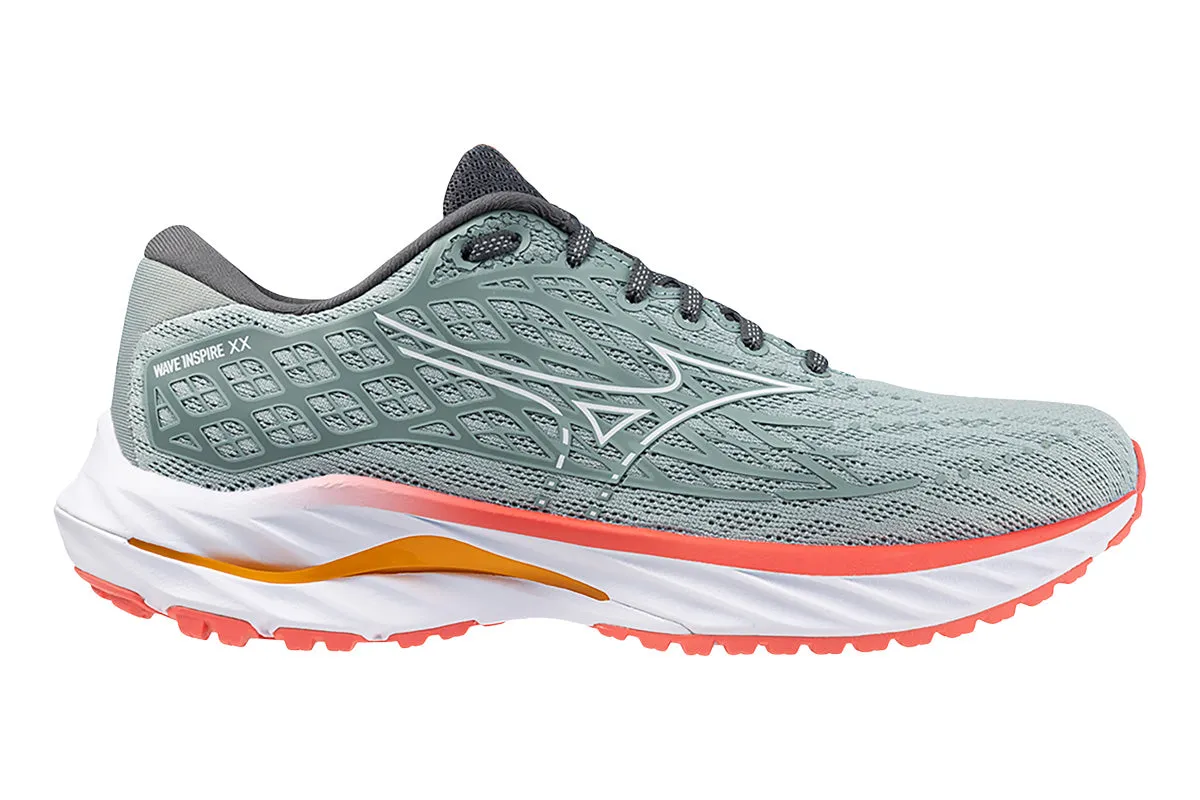 Mizuno Wave Inspire 20 B Grey Mist/White/Dubarry Womens