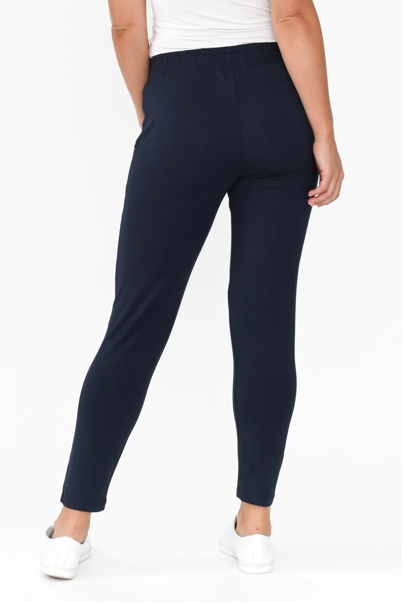 Percy Dark Navy Bamboo Pocket Pants