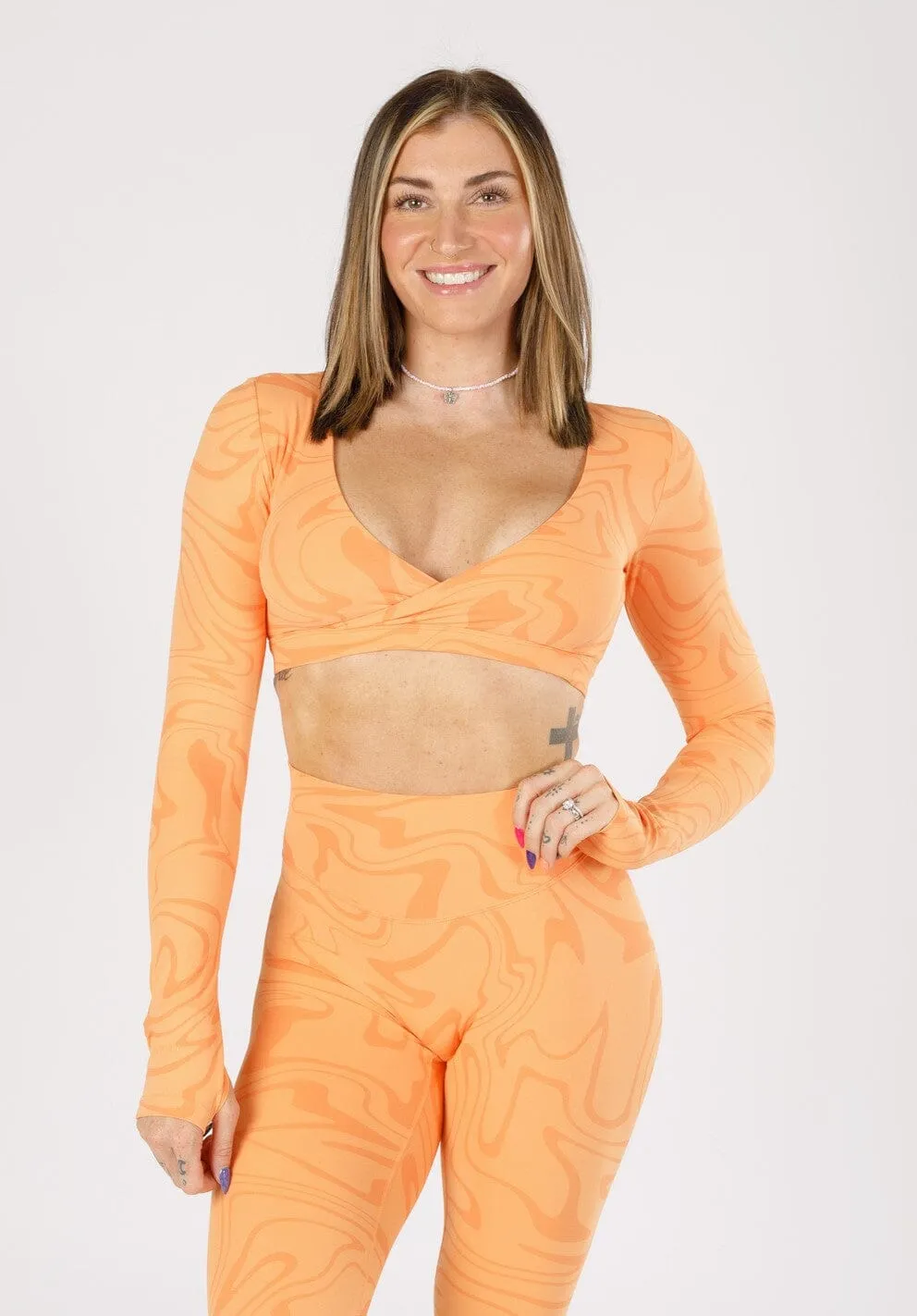 RecStretch DesB Infinite Long Sleeve Bra Creamsicle