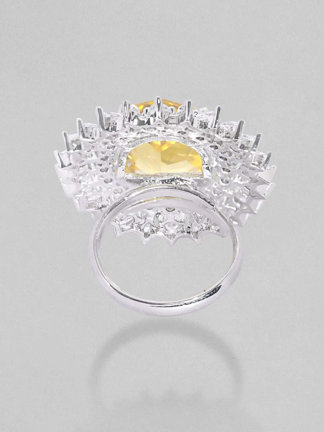 Rubans AD Yellow Stone Cocktail Ring