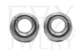 Silver Minimalistic Ring Ear Weights