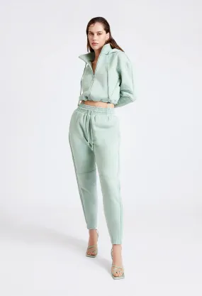 Slim Quilted Leg Joggers - Frosted Mint