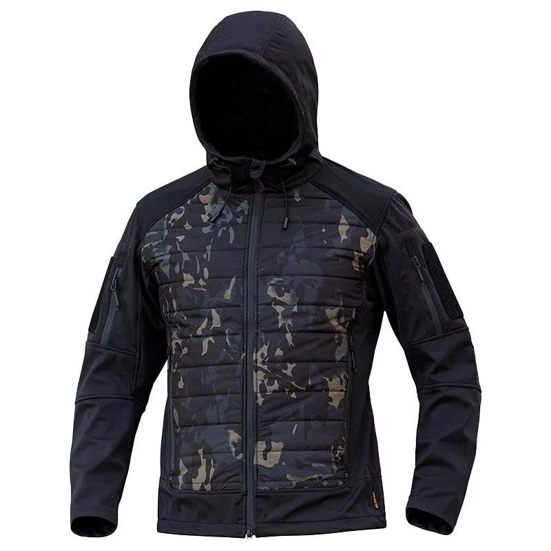 SOFTSHELL Men's Winter Insulation Quilted Hoodie Jacket