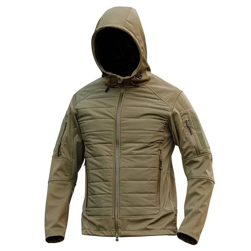 SOFTSHELL Men's Winter Insulation Quilted Hoodie Jacket