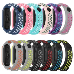 Sport Silicone Strap for Mi band 6, 5, 4, and 3