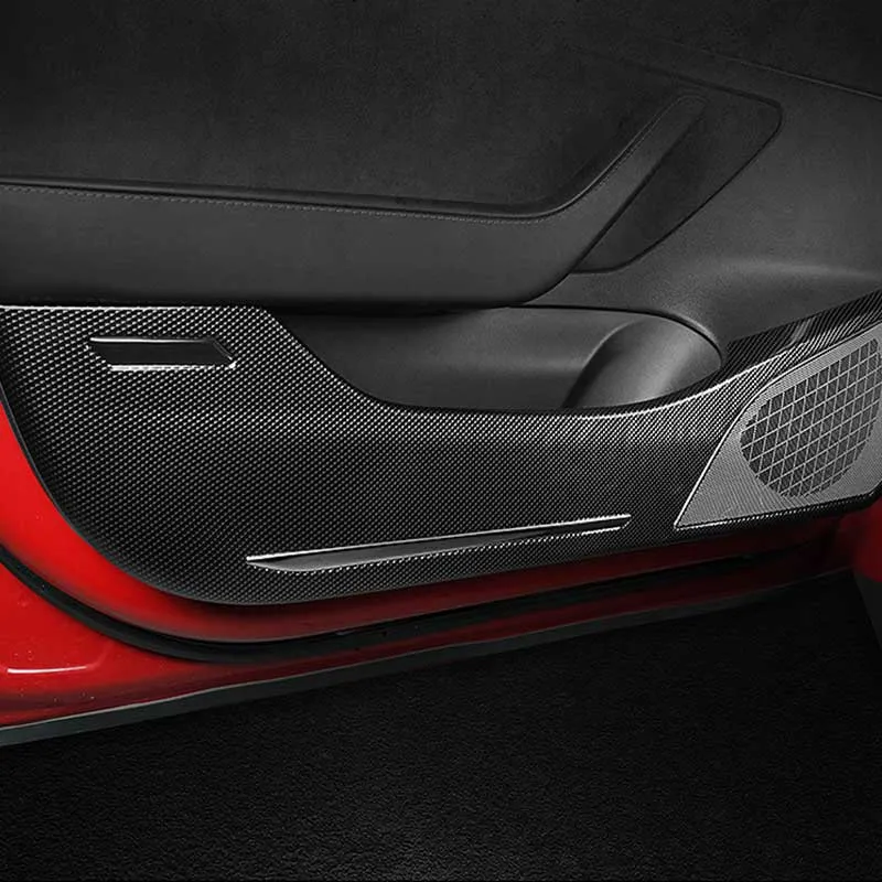 TAPTES® Carbon Fiber Door Antit Kick Guard Panel/Protector Cover for Tesla Model 3 Model Y 2021-2023 2024