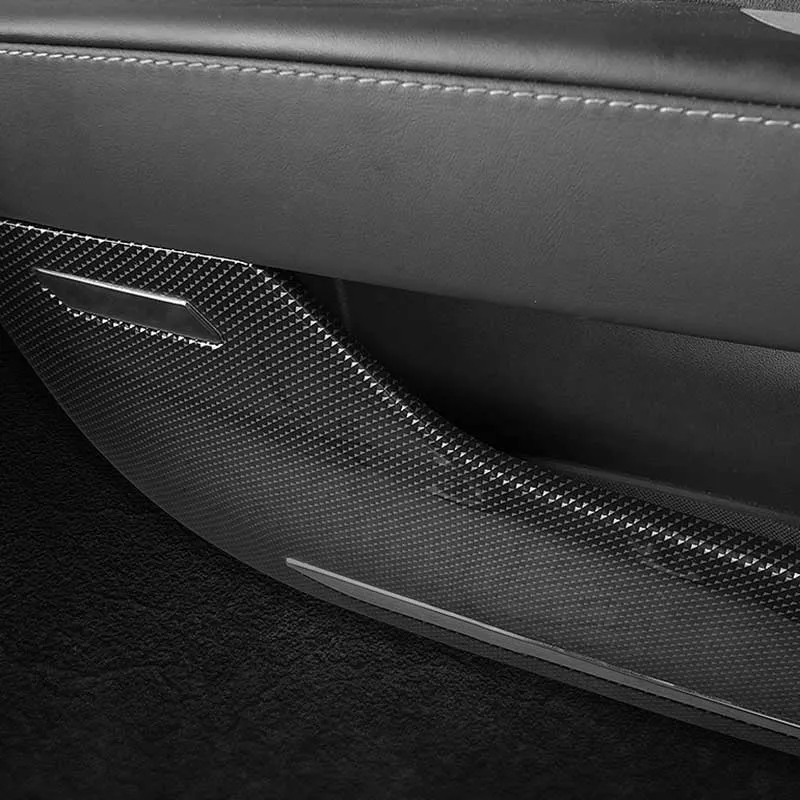 TAPTES® Carbon Fiber Door Antit Kick Guard Panel/Protector Cover for Tesla Model 3 Model Y 2021-2023 2024