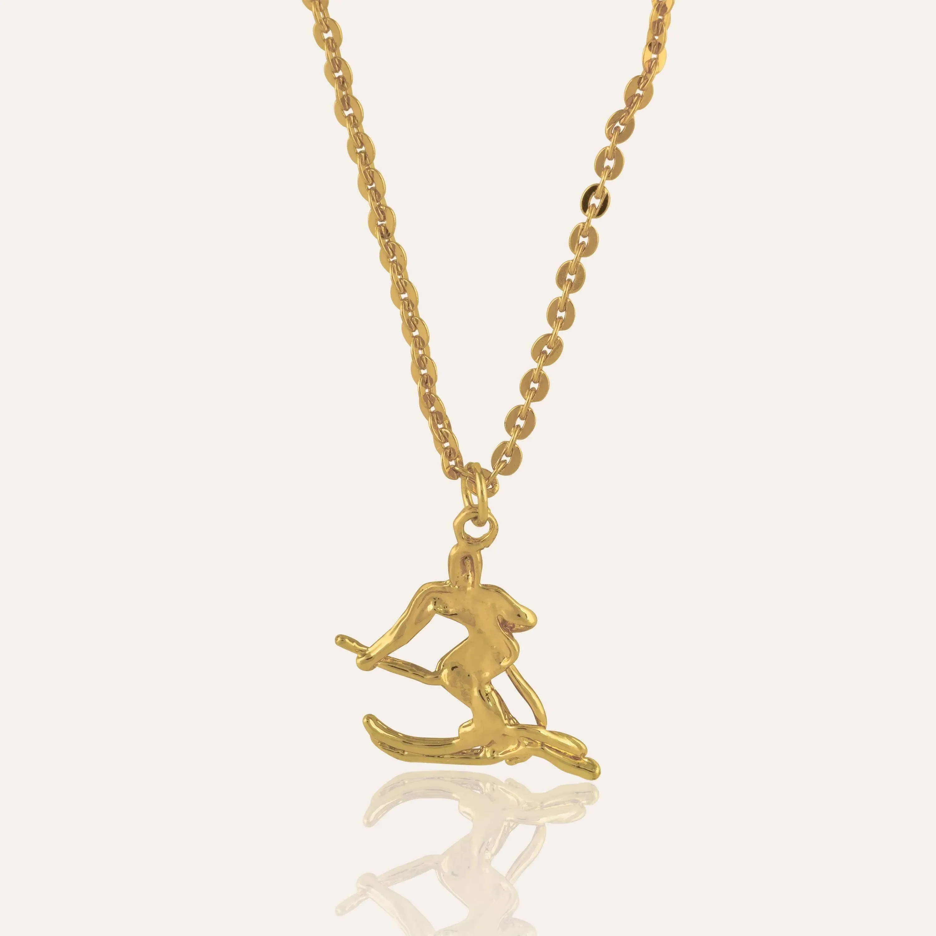 TFC 24K Surfer Gold Plated Pendant Necklace