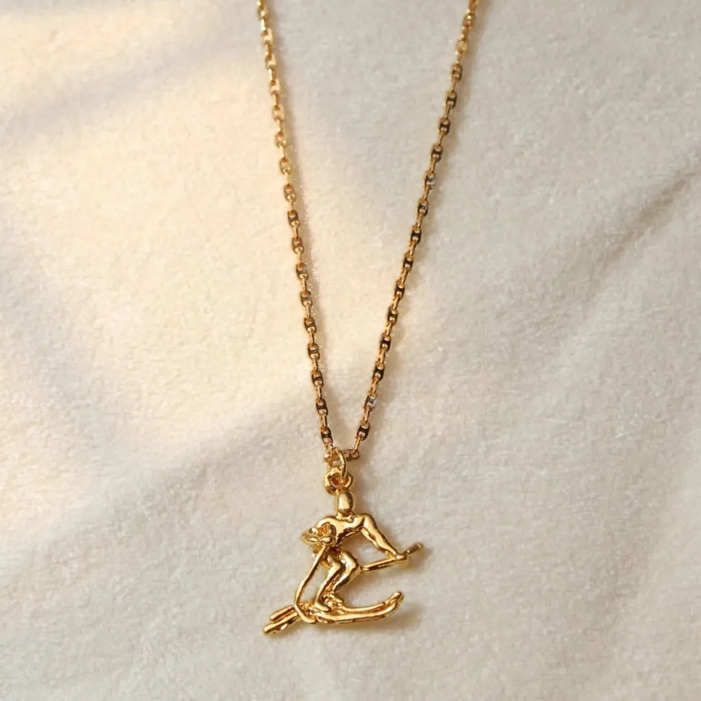 TFC 24K Surfer Gold Plated Pendant Necklace